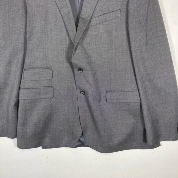 Joseph Abboud Tollegno 1900 Wool Extreme Slim Fit Black Blazer Coat USA 44L - Picture 9 of 16